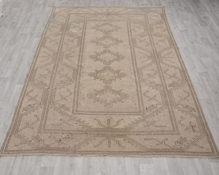 Muted Oushak Rug 6' 8" x 9' 7" | No. VR70903