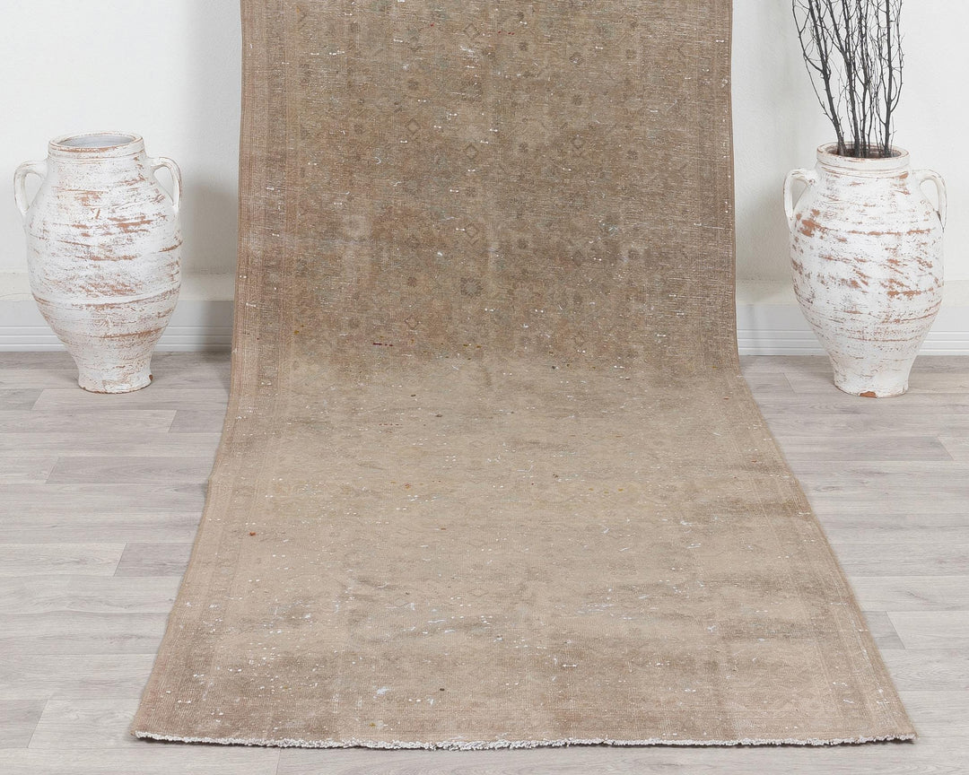 Beige Runner Rug 3' 6" x 11' 8" | No. VR33675