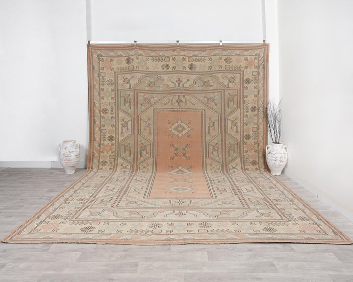Neutral Oushak Rug 10' x 13' 3" | No. VR44542