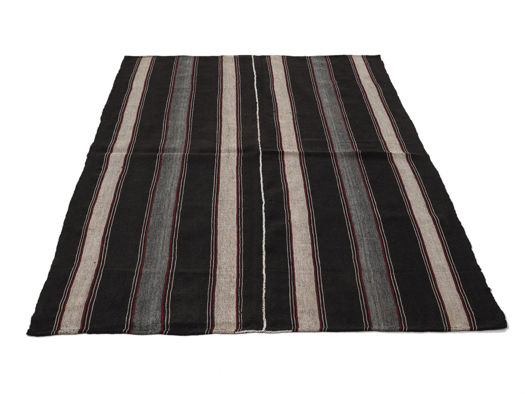 Brown Kilim Rug 5' 4" x 7' 5" | No. VR80302