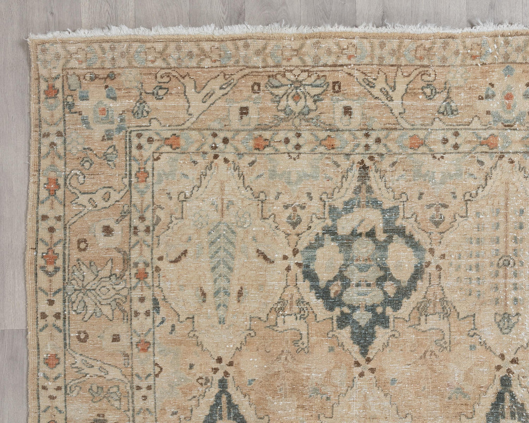 Beige Oushak Rug 7' 3" x 9' 10" | No. VR80640