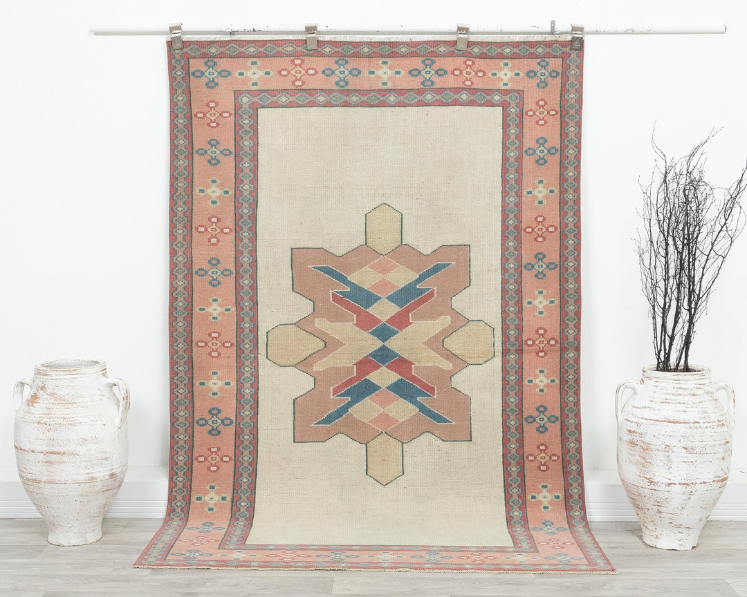 Muted Oushak Rug 4' 2" x 6' 5" | No. VR84189
