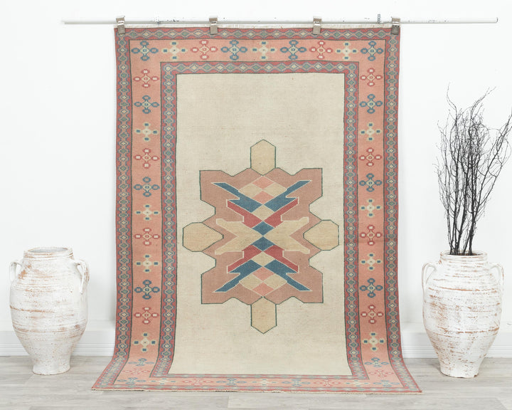 Muted Oushak Rug 4' 2" x 6' 5" | No. VR84189