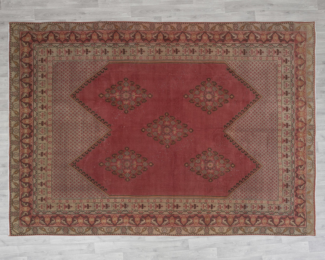 Pink Oushak Rug 7' 10" x 10' 10" | No. VR42434