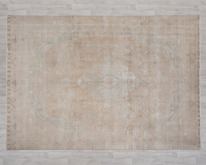 Beige Oushak Rug 9' 4" x 12' 10" | No. VR33762