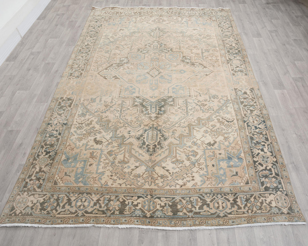 Multicolor Turkish Oushak Rug 6'11" x 10'4" Hand-Knotted view 9