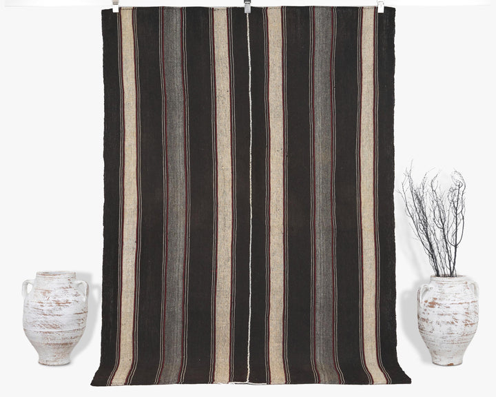 Brown Kilim Rug 5' 4" x 7' 5" | No. VR80302