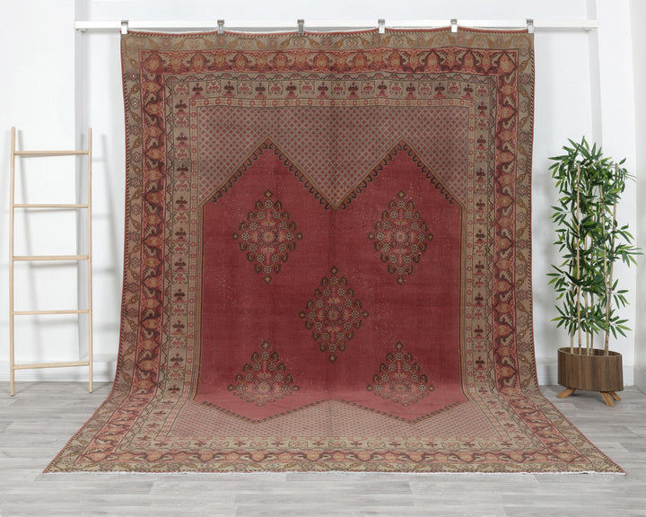 Pink Oushak Rug 7' 10" x 10' 10" | No. VR42434