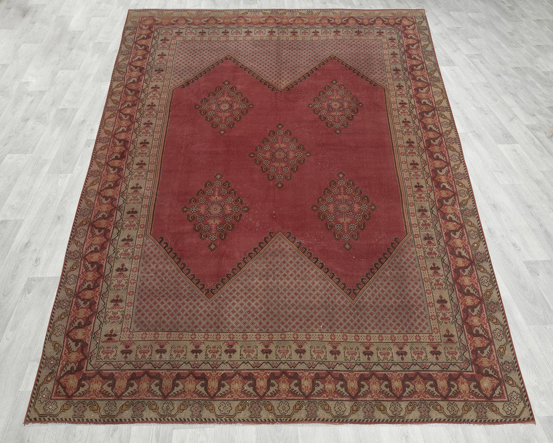 Pink Oushak Rug 7' 10" x 10' 10" | No. VR42434