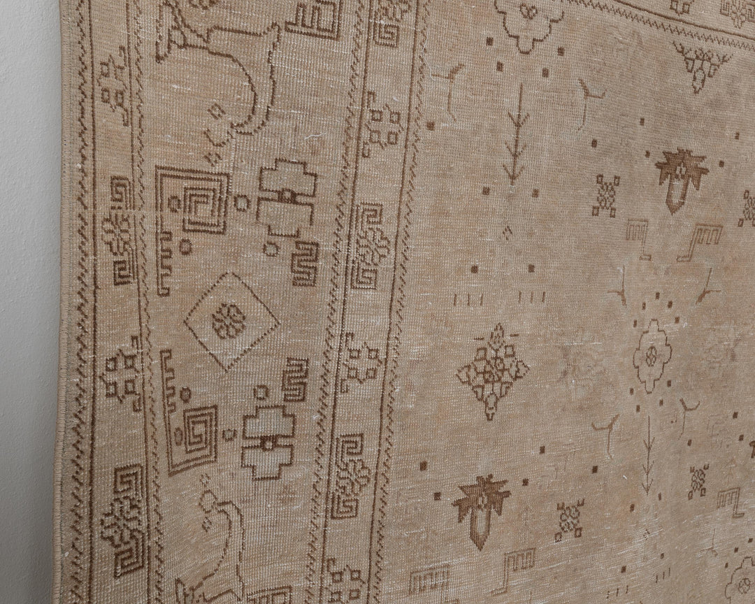 Beige Oushak Rug 8' 5" x 11' 7" | No. VR76154