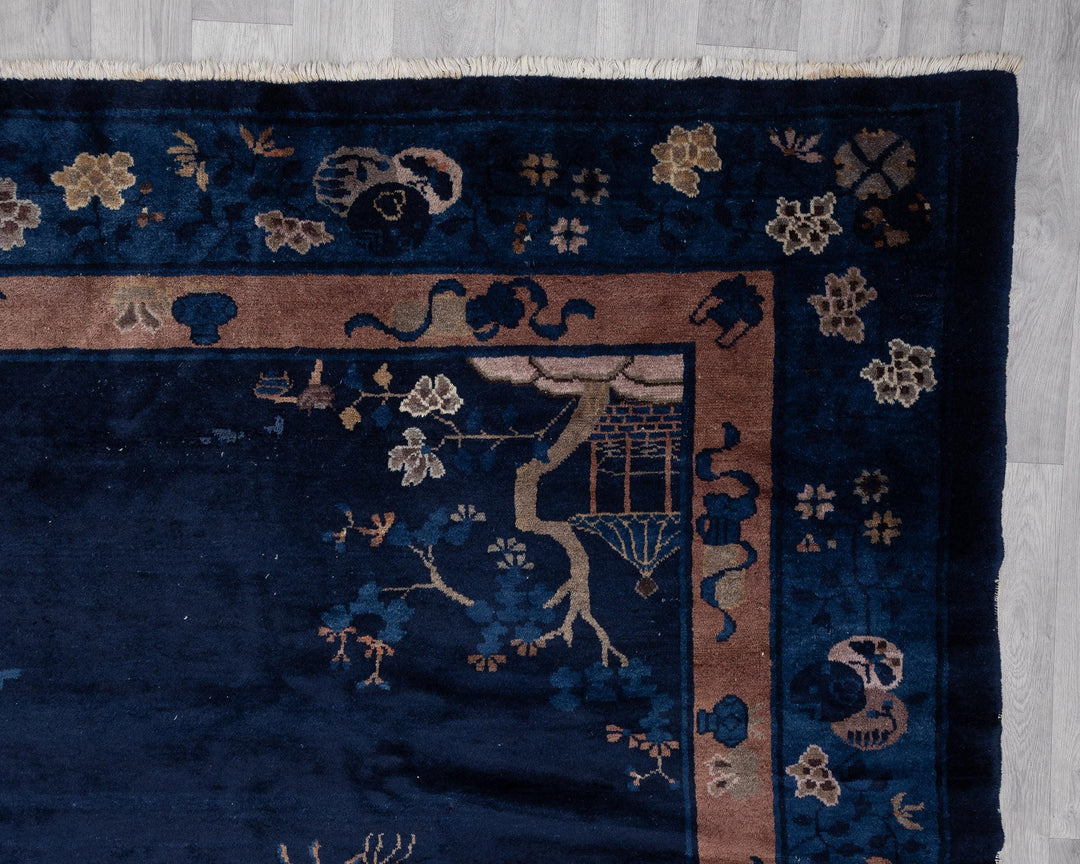 Blue Oushak Rug 8' 11" x 11' 2" | No. VR11482