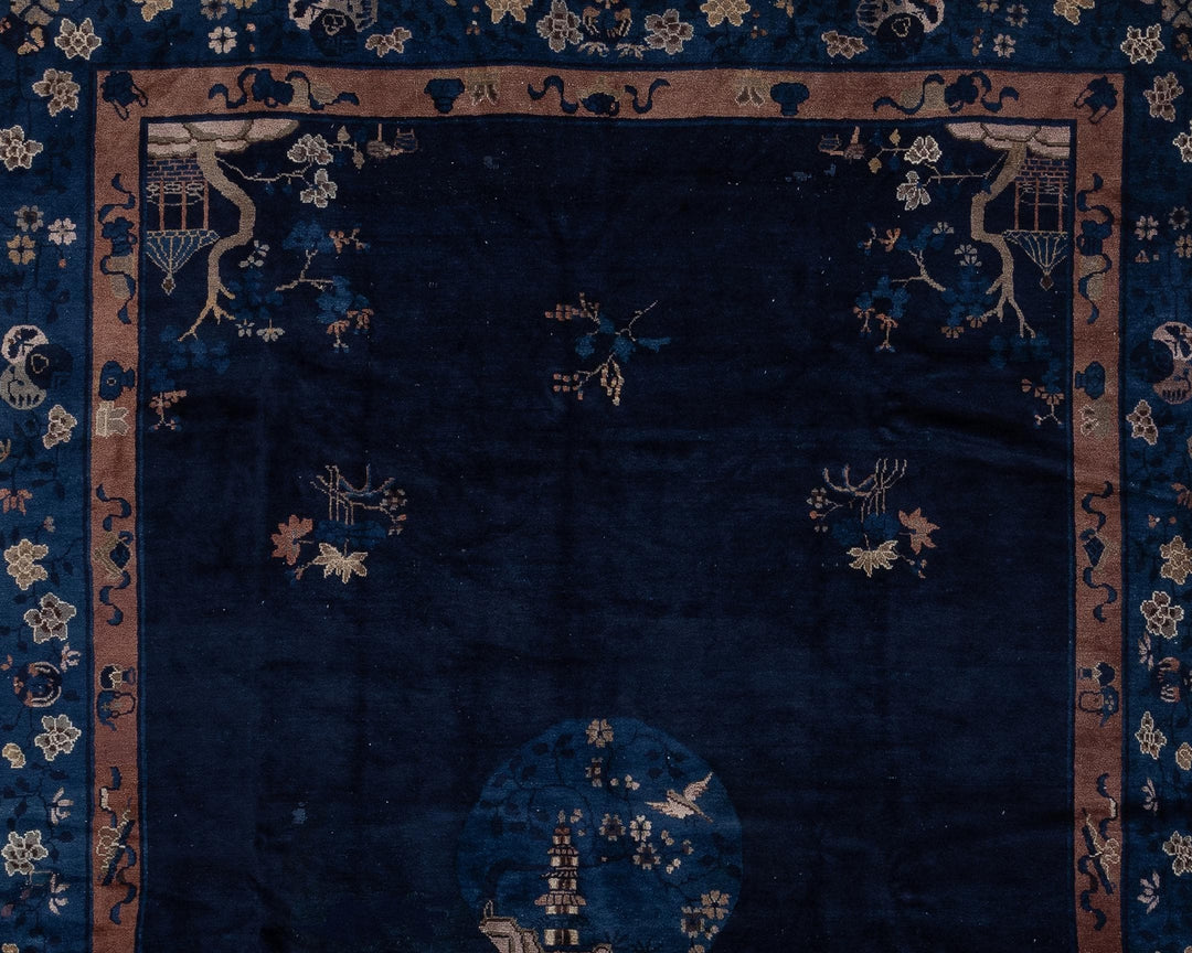 Blue Oushak Rug 8' 11" x 11' 2" | No. VR11482
