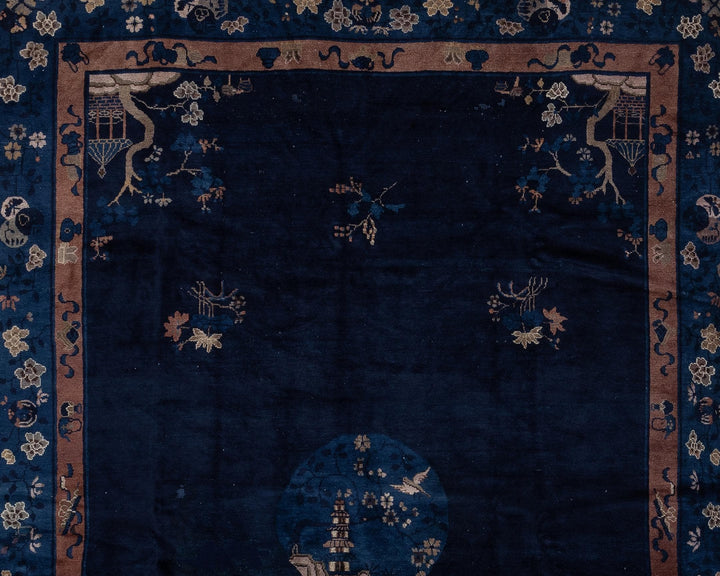 Blue Oushak Rug 8' 11" x 11' 2" | No. VR11482