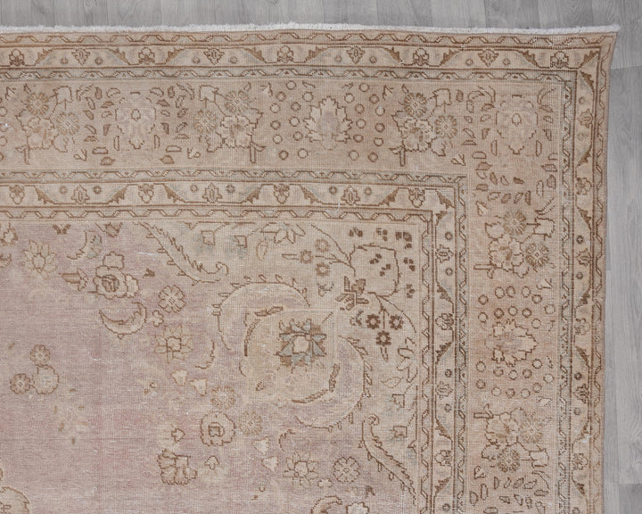 Beige Oushak Rug 9' 8" x 12' 4" | No. VR30832