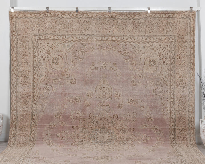 Beige Oushak Rug 9' 8" x 12' 4" | No. VR30832