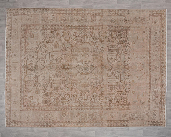 Neutral Oushak Rug 8' 9" x 11' 2" | No. VR96680