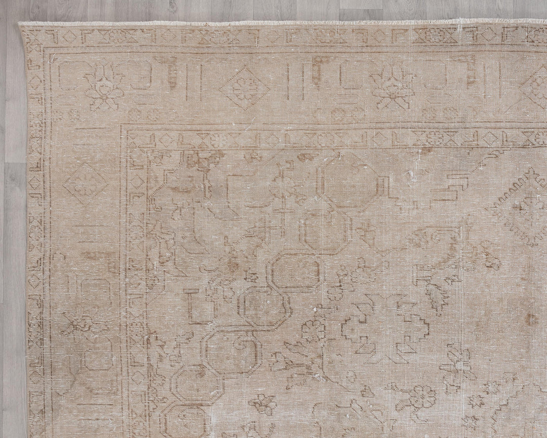 Beige Oushak Rug 9' 6" x 12' | No. VR78449