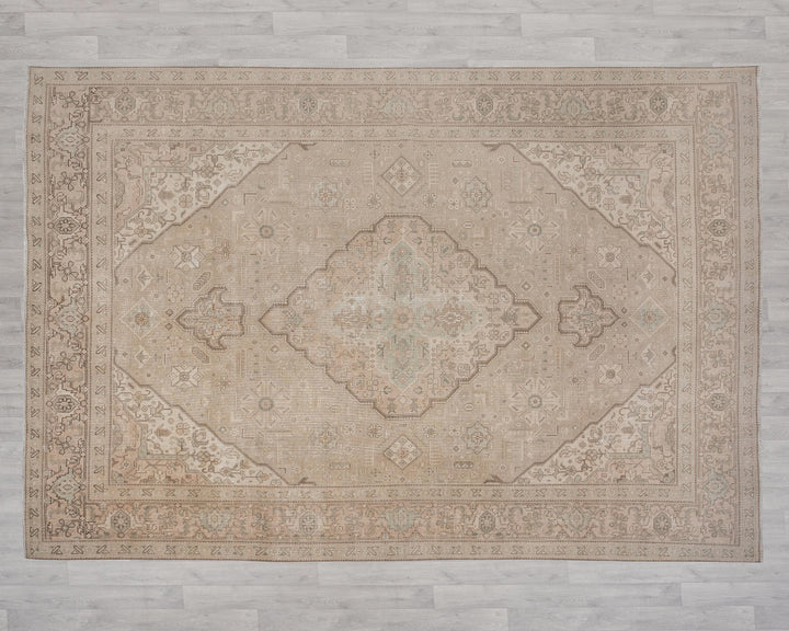 Beige Oushak Rug 8' 2" x 11' 4" | No. VR62908