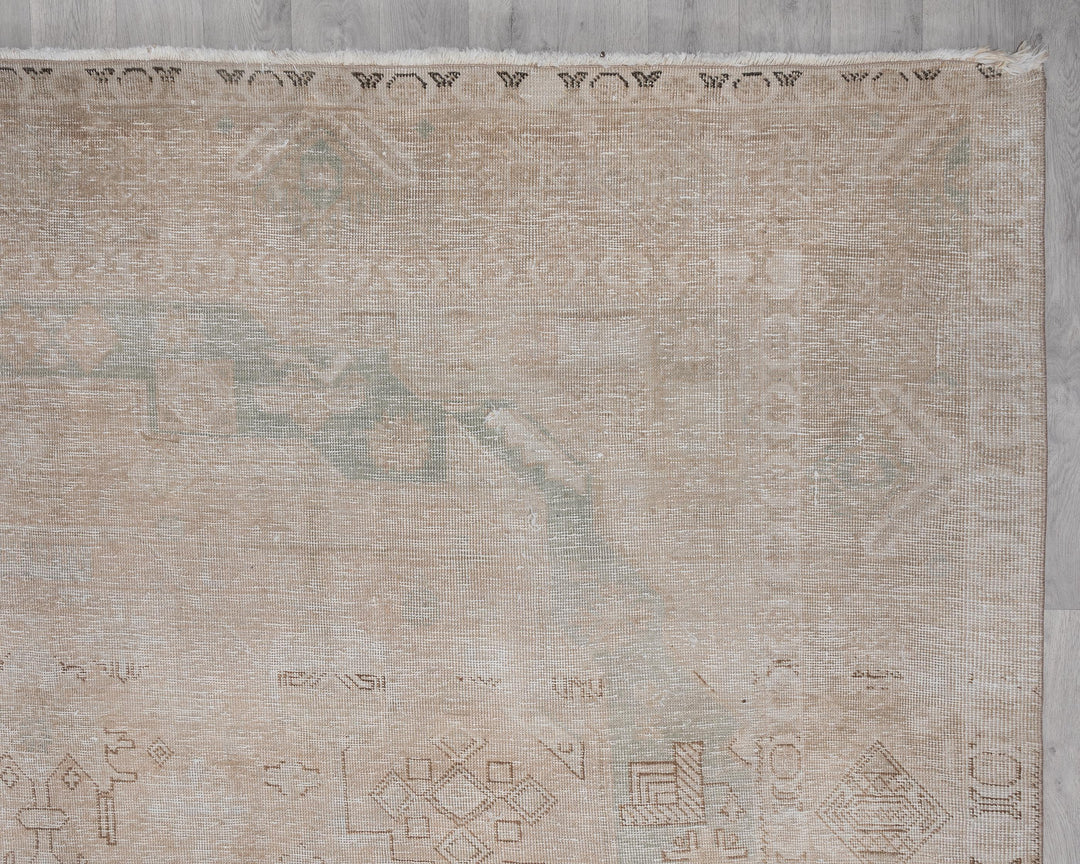 Beige Oushak Rug 9' 4" x 12' 10" | No. VR33762