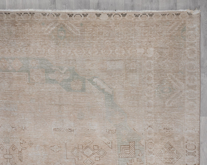 Beige Oushak Rug 9' 4" x 12' 10" | No. VR33762