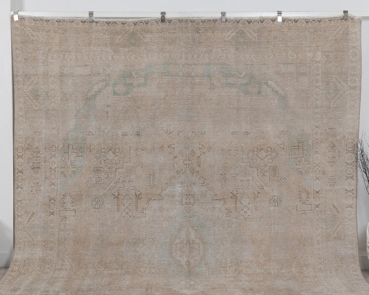 Beige Oushak Rug 9' 4" x 12' 10" | No. VR33762