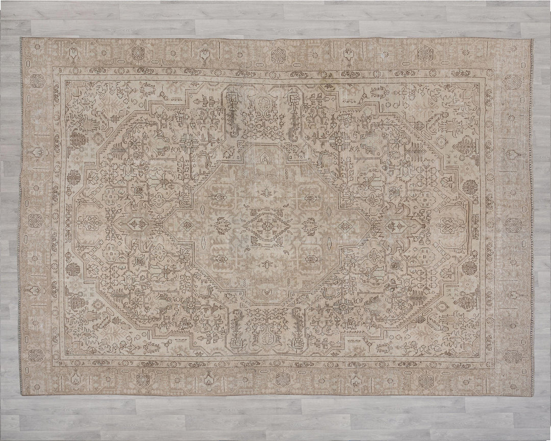 Beige Oushak Rug 8' 8" x 11' 6" | No. VR52081