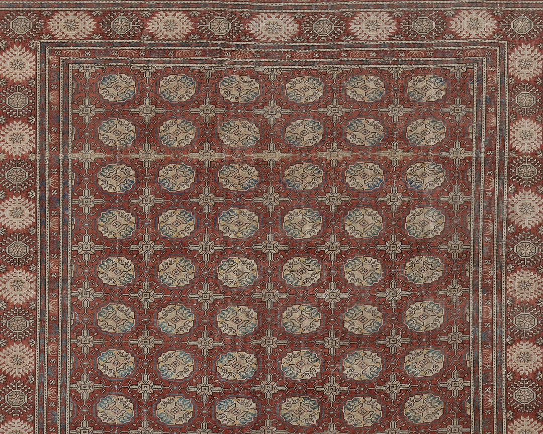 Red Oushak Rug 6' 4" x 9' 7" | No. VR50810