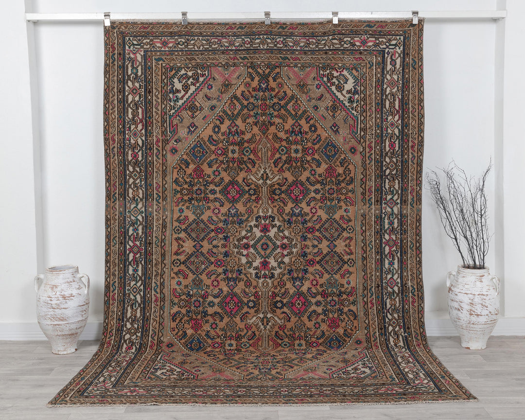 Faded Oushak Rug 6' 11" x 9' 4" | No. VR87294