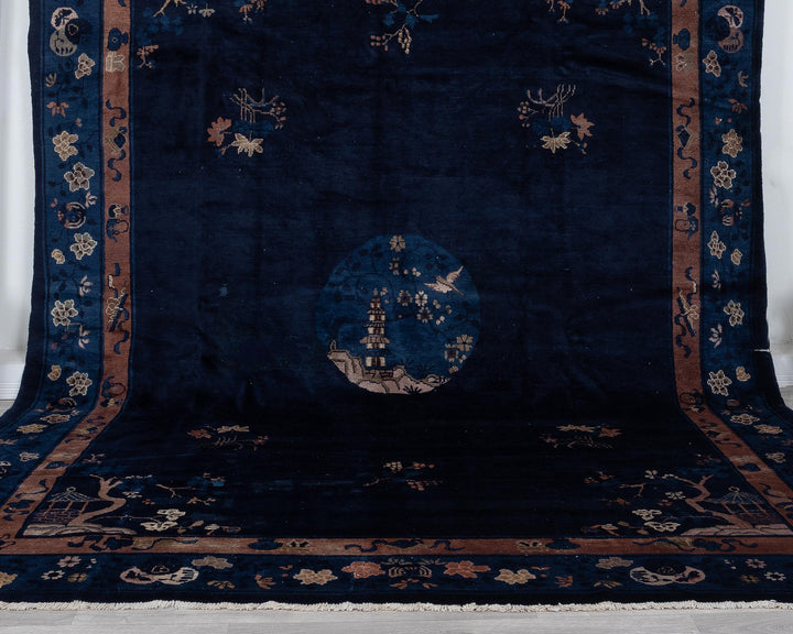 Blue Oushak Rug 8' 11" x 11' 2" | No. VR11482