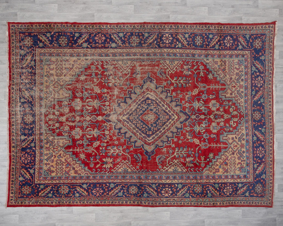 Red Oushak Rug 8' 7" x 11' 2" | No. VR92631