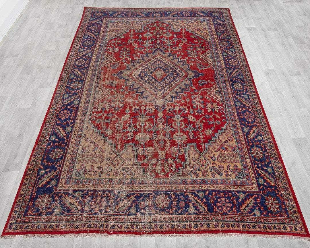 Red Oushak Rug 8' 7" x 11' 2" | No. VR92631