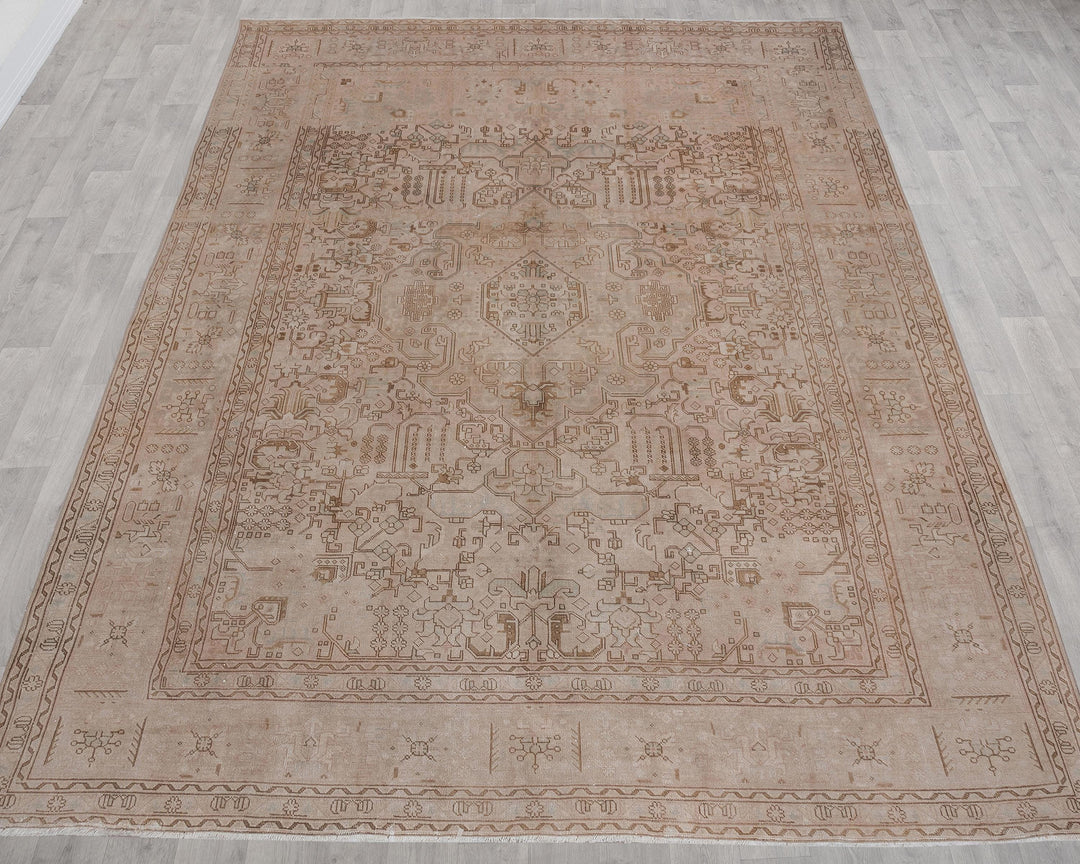 Neutral Oushak Rug 8' 9" x 11' 2" | No. VR96680