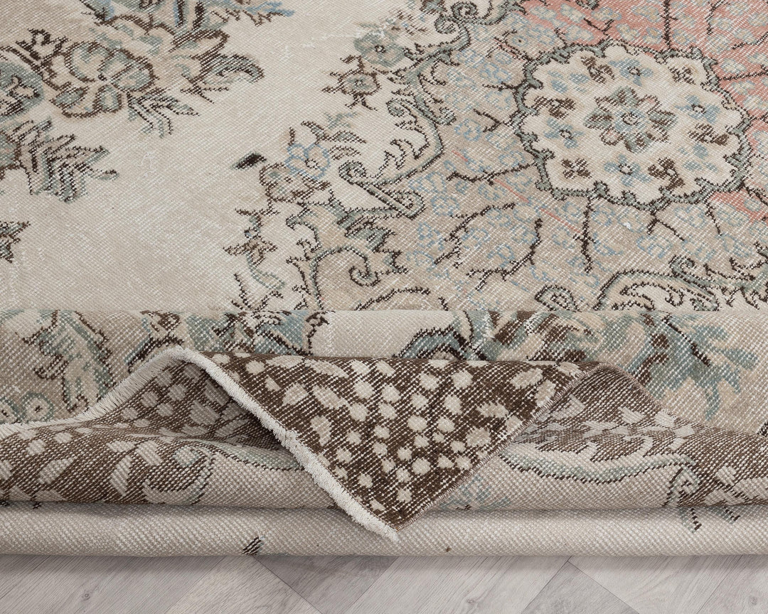 Beige Oushak Rug 5' 11" x 9' 5" | No. VR58669