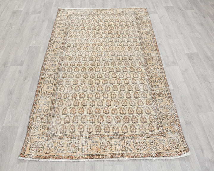 Beige Oushak Rug 3' 9" x 6' 9" | No. VR95565