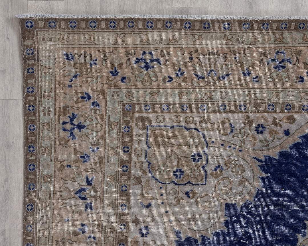 Blue Oushak Rug 7' 4" x 10' 8" | No. VR99609