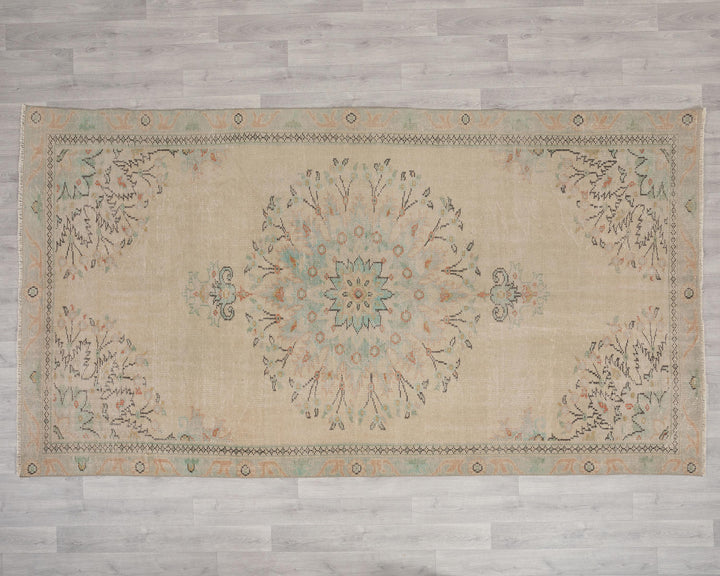 Beige Oushak Rug 6' 3" x 9' 8" | No. VR85066