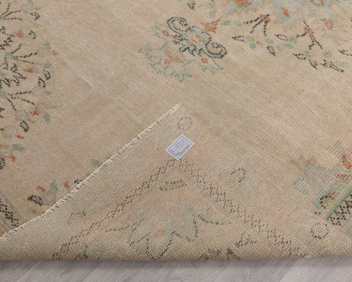 Beige Oushak Rug 6' 3" x 9' 8" | No. VR85066