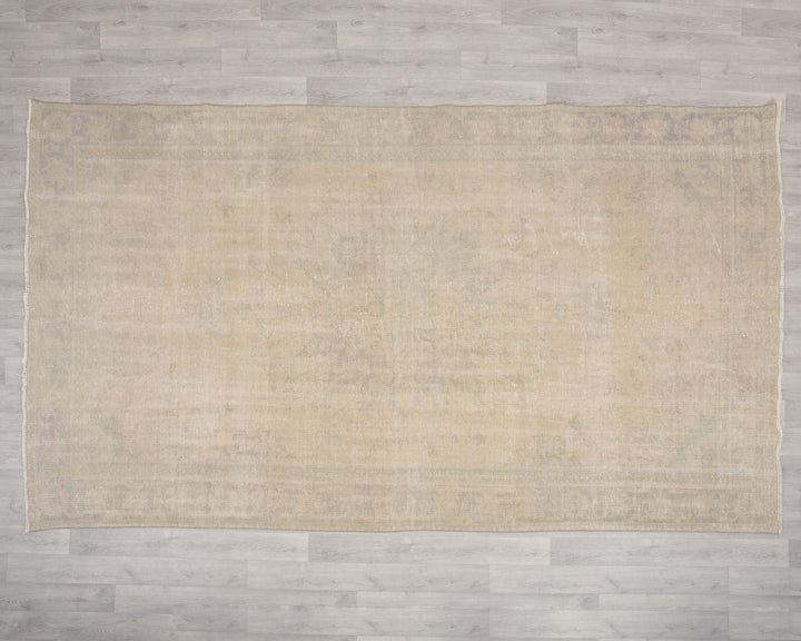 Beige Oushak Rug 6' 3" x 10' 4" | No. VR58019