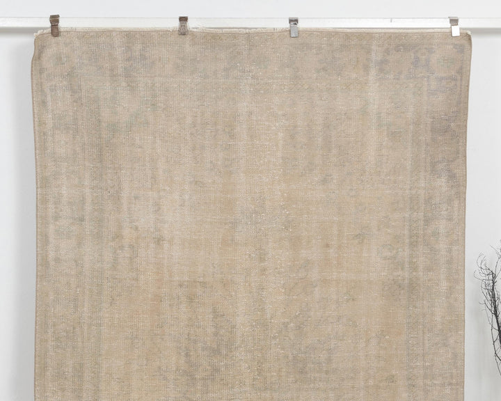Beige Oushak Rug 6' 3" x 10' 4" | No. VR58019