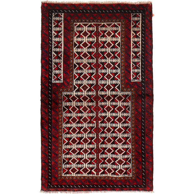Muslim Prayer Rug 2' 7" x 4' 5" - No. AL58912