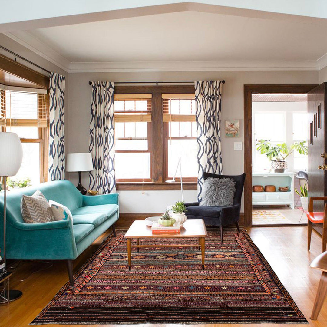 Afghan Laghari Kilim 5' 3" x 7' 9" - No. AL52604