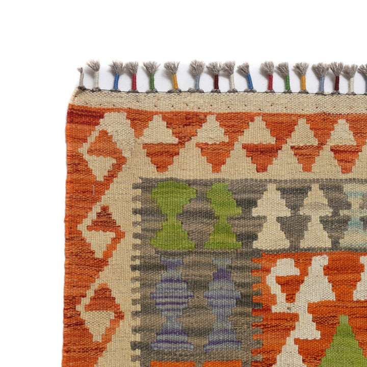 Hand Woven Wool Kelim 6' 9" x 10' 1" - No. AL64864