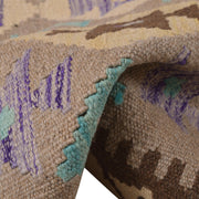 Handmade Turkish Design Wool Kilim 3' 4" x 4' 10" - No. AL59007