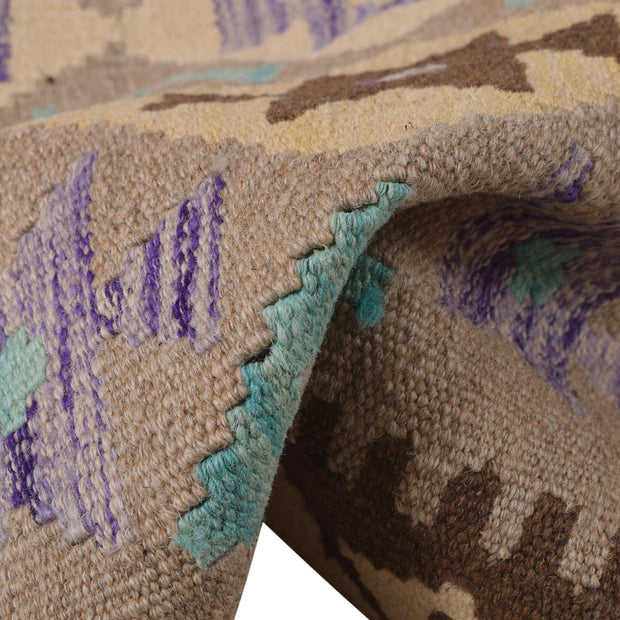 Handmade Turkish Design Wool Kilim 3' 4" x 4' 10" - No. AL59007