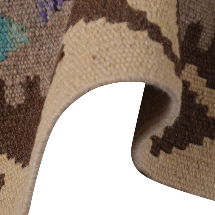 Handmade Turkish Design Wool Kilim 3' 4" x 4' 10" - No. AL59007