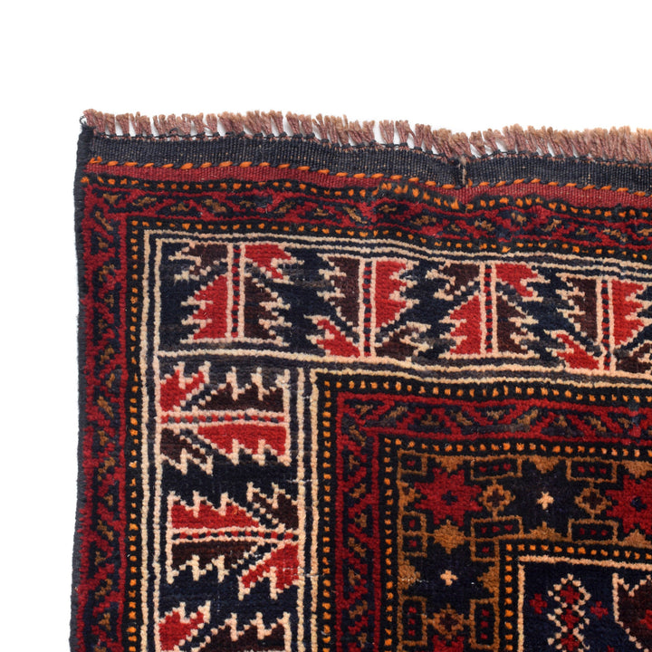 Afghan Baluchi Rug 4' 0" x 5' 9" Hand-Knotted view