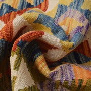 Colorful Flat-Weave Wool Kilim Runner 2' 4" x 6' 6" - No. AL55906