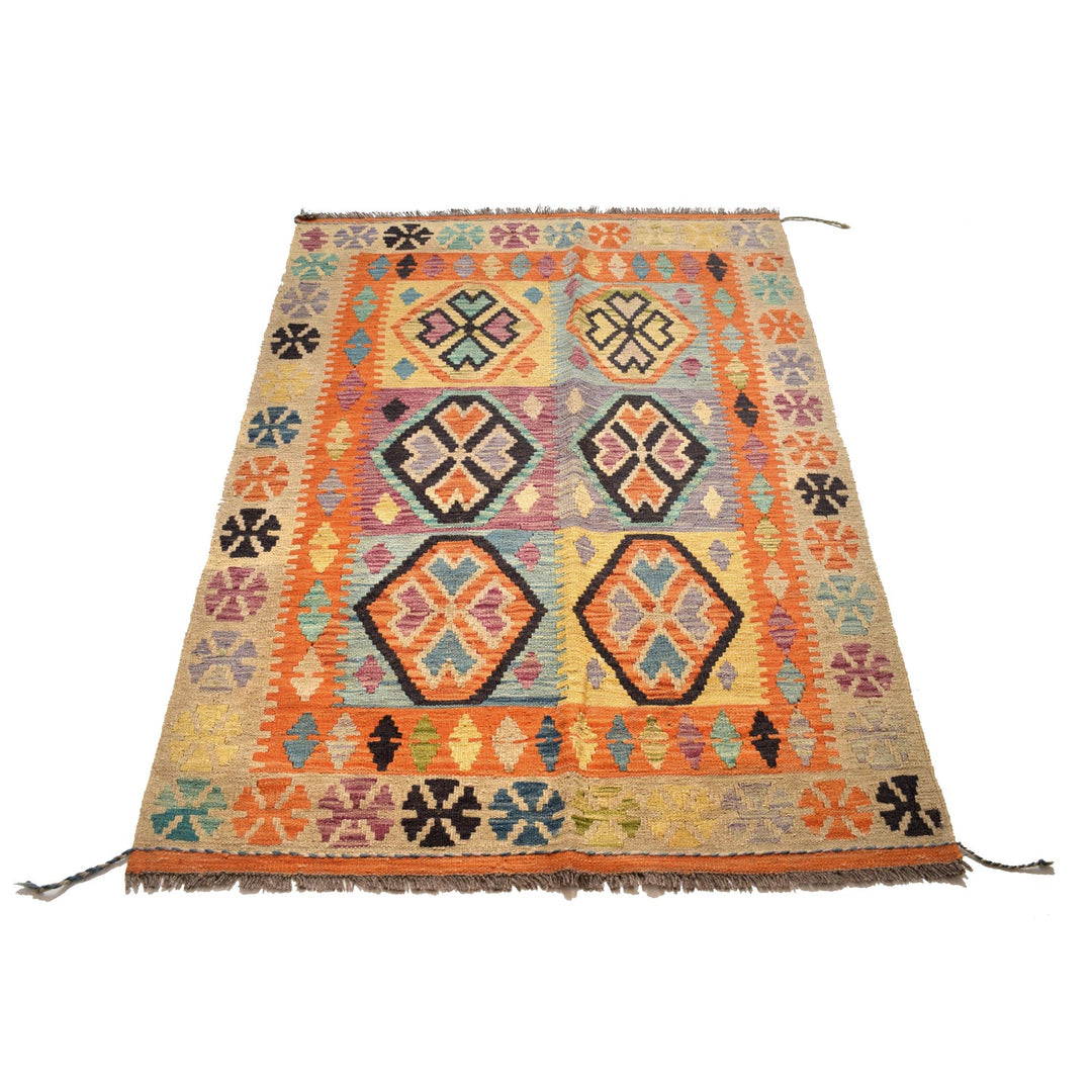 Handmade Vegetable Kelim 3' 7" x 4' 9" - No. AL57017