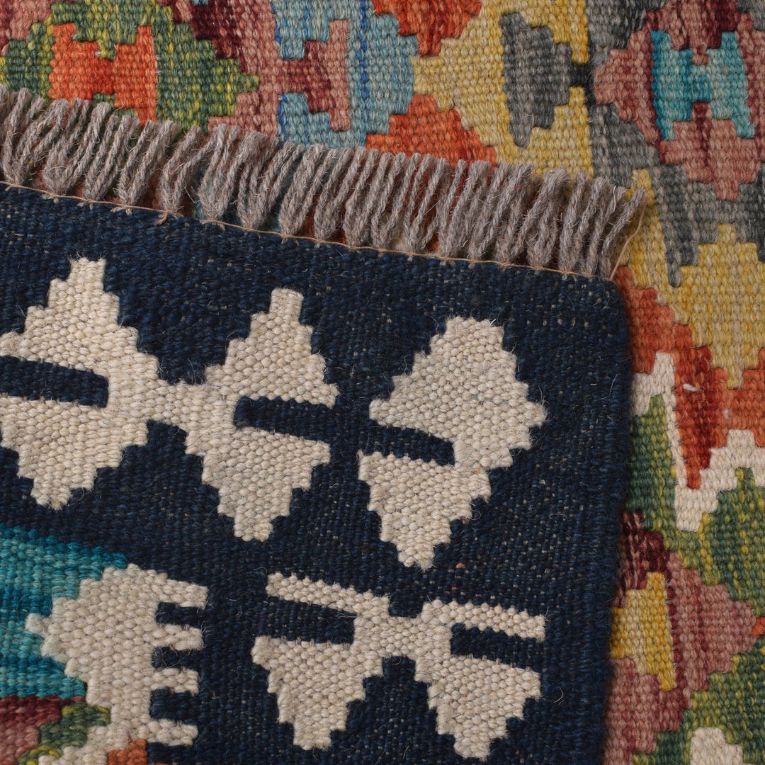 Handmade Turkish Design Wool Kilim 5' 0" x 6' 6" - No. AL50085