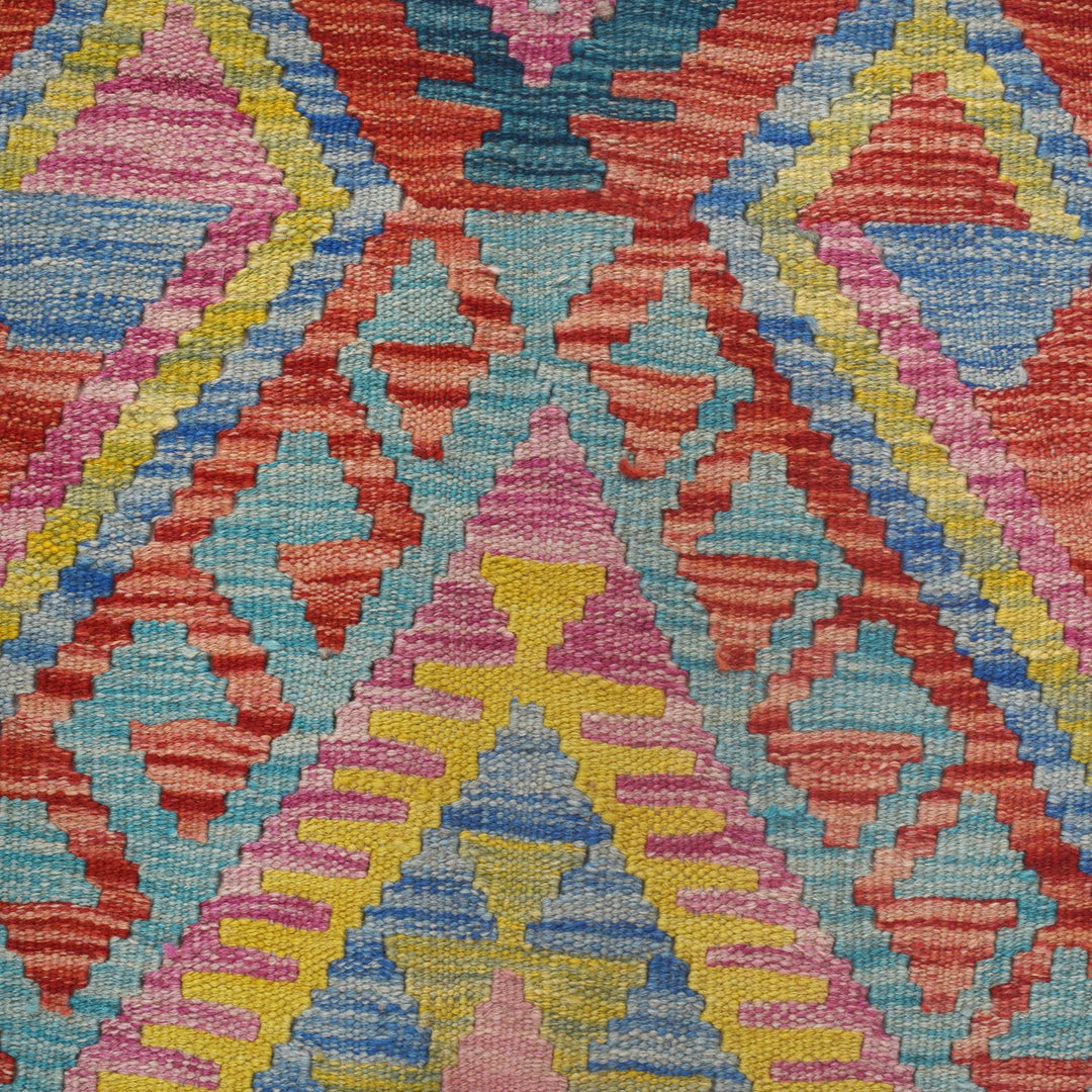 Handmade Afghan Vegetable Kilim 4' 0" x 6' 2" - No. AL50997